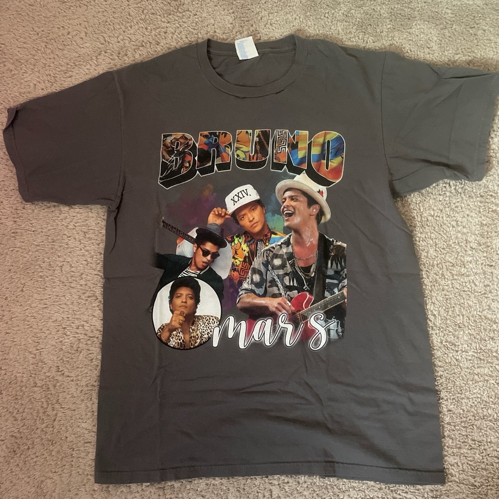 Bruno Mars Graphic T-Shirt - Gray
